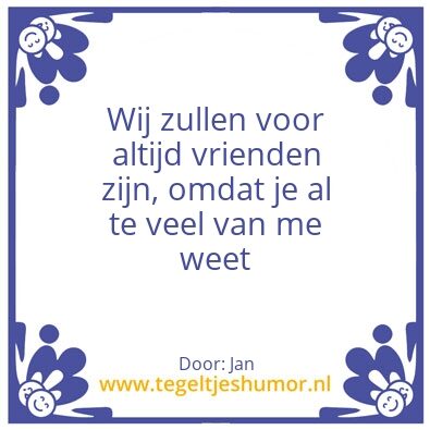 Tegeltje: Vrienden