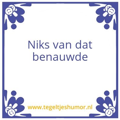 Tegeltje: Vinkiepinkie