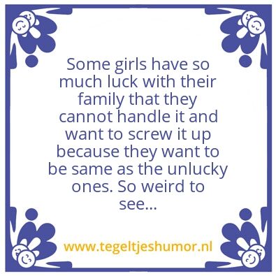 Tegeltje: Luck