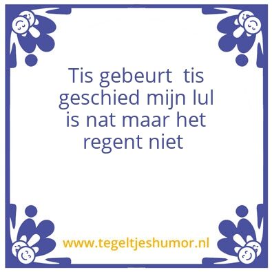 Tegeltje: Nat