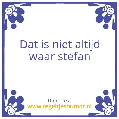 Tegeltje: Test