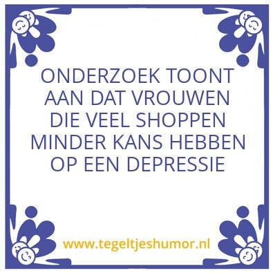 Tegeltje: Shoppen