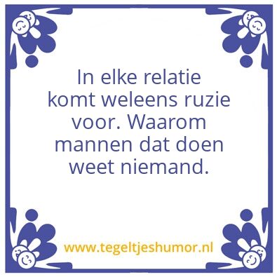 Tegeltje: Ruzie