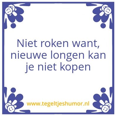 Tegeltje: roken