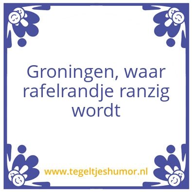 Tegeltje: #lekkerranzig