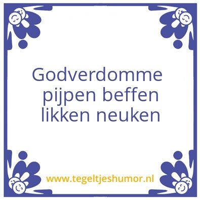 Tegeltje: Lekker