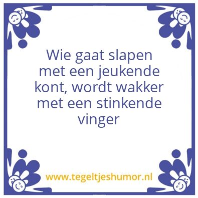 Tegeltje: Jeukende kont