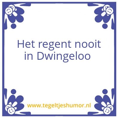 Tegeltje: Regen