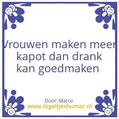 Tegeltje: Drank