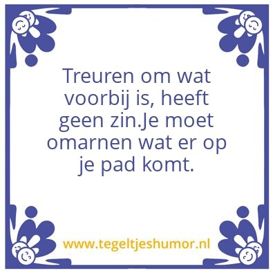 Tegeltje: Treuren