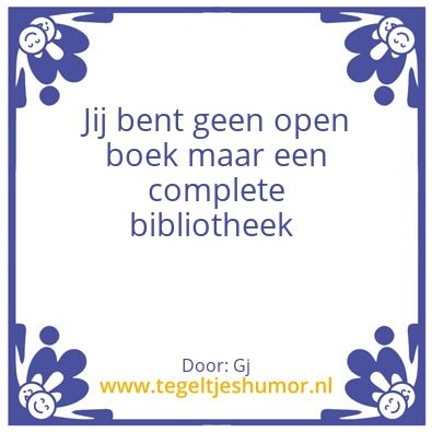 Tegeltje: Jij
