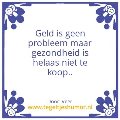 Tegeltje: Ziek