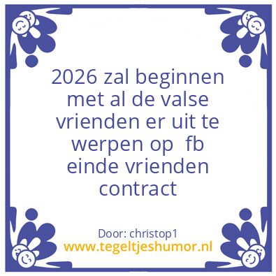 Tegeltje: einde vriendschap