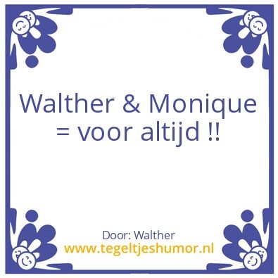 Tegeltje: Monique