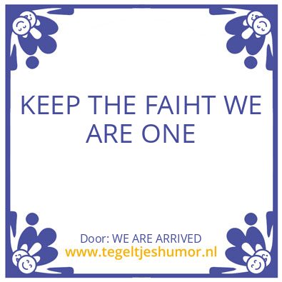 Tegeltje: AL IS WELL