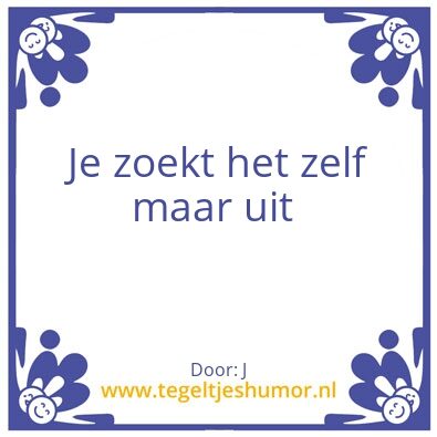 Tegeltje: Zoek