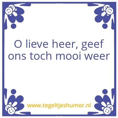Tegeltje: Weer