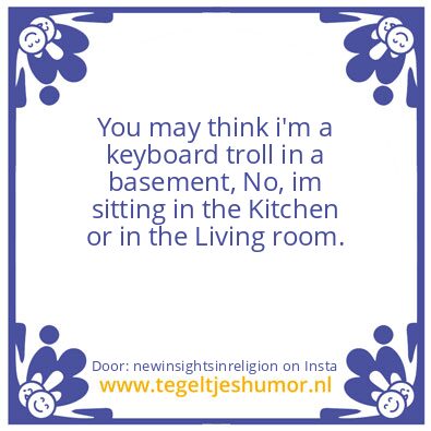 Tegeltje: A Troll.