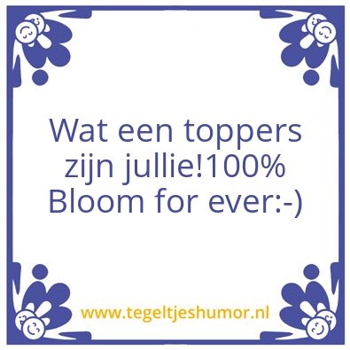 Tegeltje: Bloom