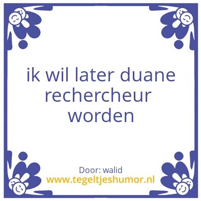 Tegeltje: walid