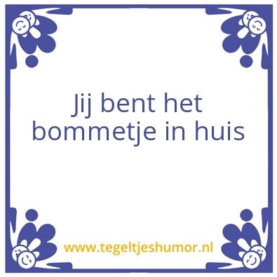 Tegeltje: Bommetje