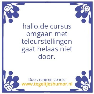 Tegeltje: rene