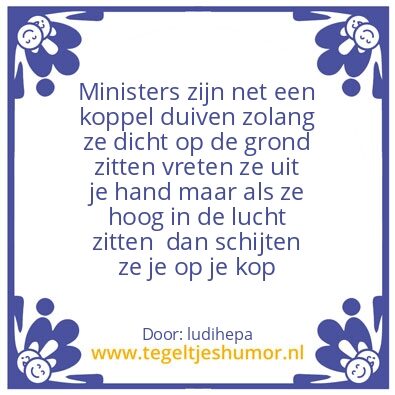Tegeltje: kabinet