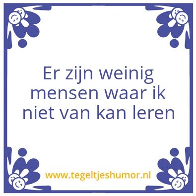 Tegeltje: Leren