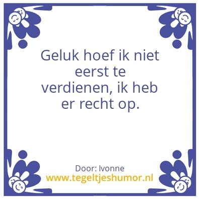 Tegeltje: Geluk