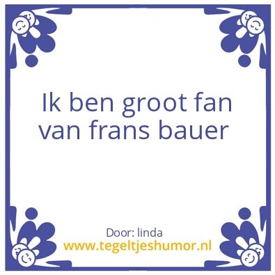 Tegeltje: fan