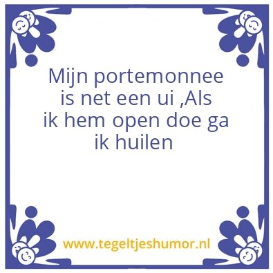 Tegeltje: portemonnee