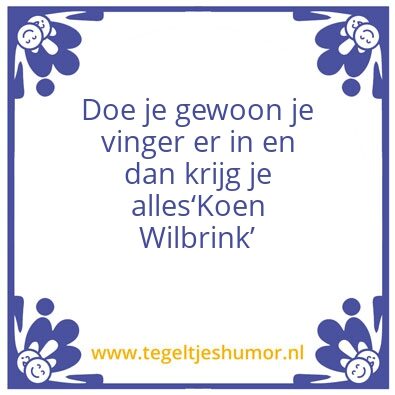Tegeltje: Koen