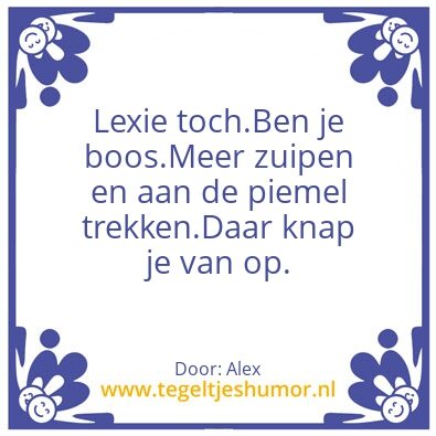 Tegeltje: Alex