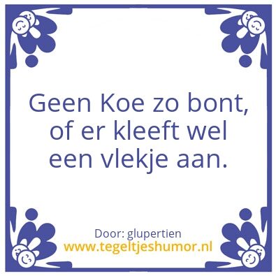 Tegeltje: Een wijsheid als een koe