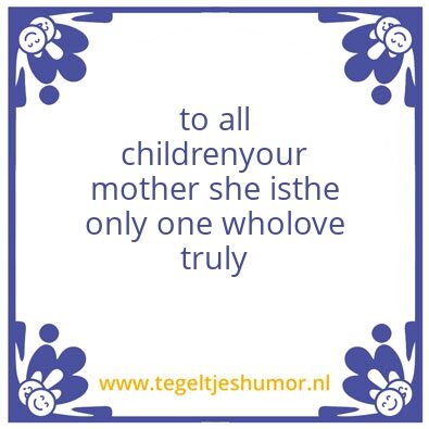 Tegeltje: mother
