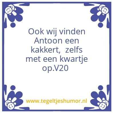 Tegeltje: .