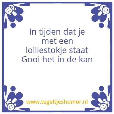 Tegeltje: Tegel