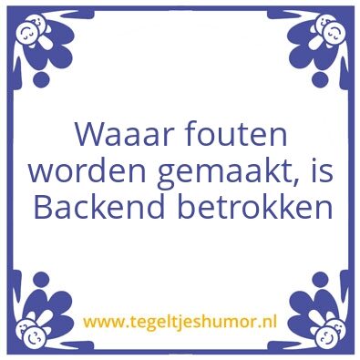 Tegeltje: Waaar fouten worden gemaakt