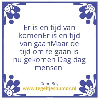 Tegeltje: Gaan