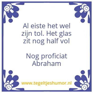 Tegeltje: Jeroen 50 jaar
