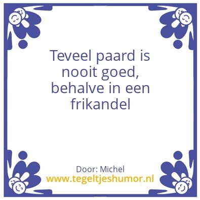 Tegeltje: Paard