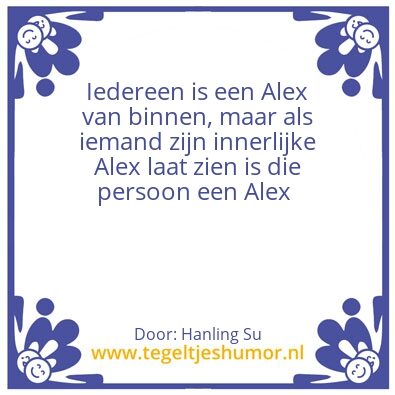 Tegeltje: Alex
