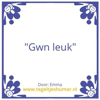 Tegeltje: ..