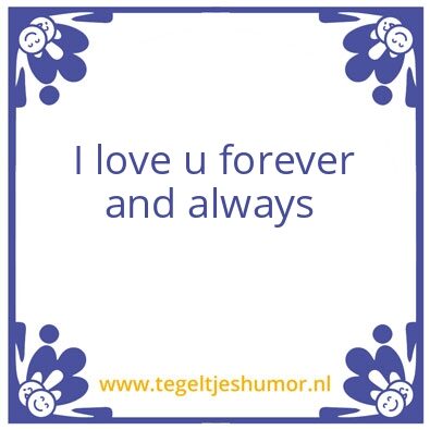 Tegeltje: Love