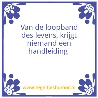 Tegeltje: Loopband