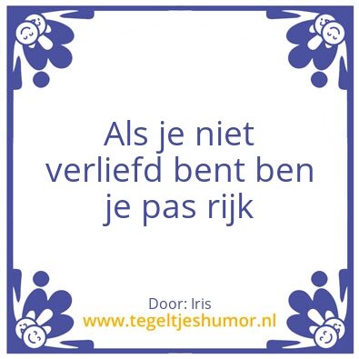 Tegeltje: Verliefd