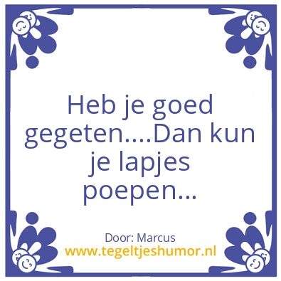 Tegeltje: Gegeten