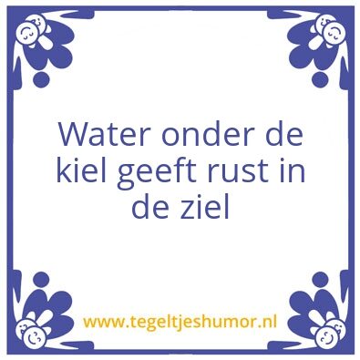 Tegeltje: water