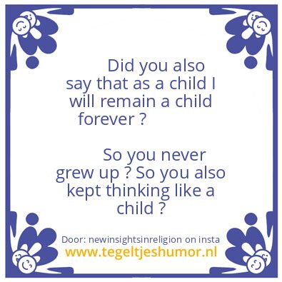 Tegeltje: Never Grow up ?