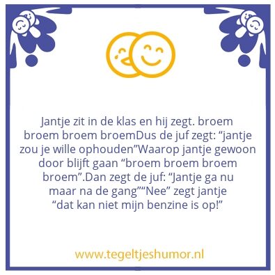 Tegeltje: Broem broem